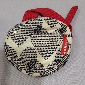Skip Hop Black & Cream Round Kids Crossbody with Red Strap